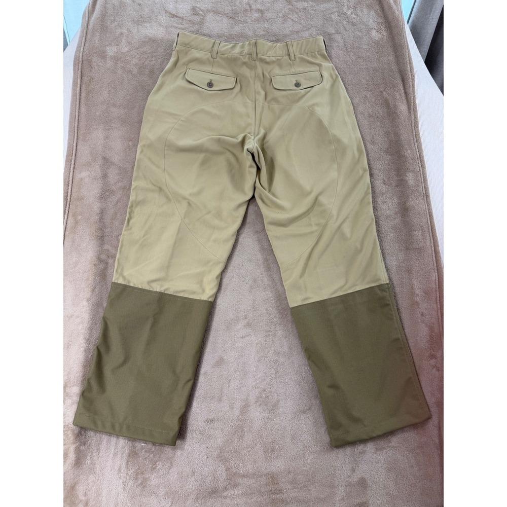 Vintage L.L.Bean Upland Canvas pant size M Khaki Olive Color Block Outdoors EUC - Picture 4 of 9
